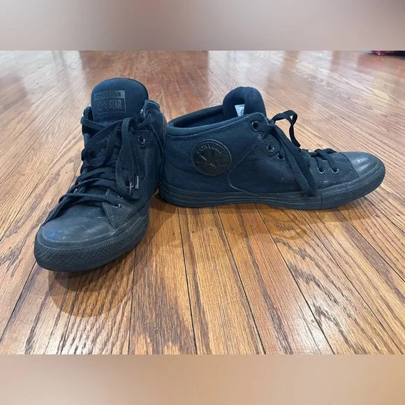 Black High-Top Street Sneaker - Mens 10 - Picture 4 of 11